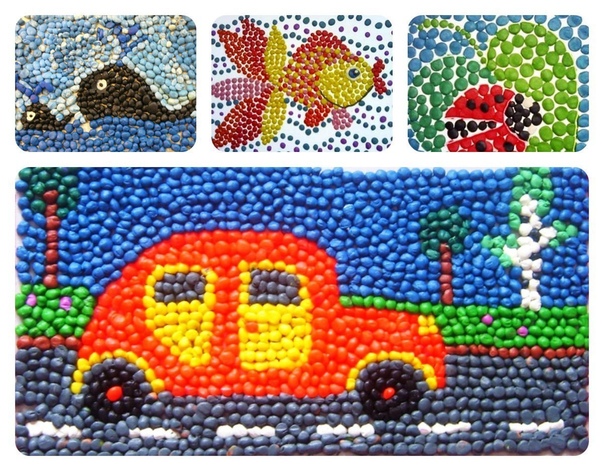 Мозаика из пластилина