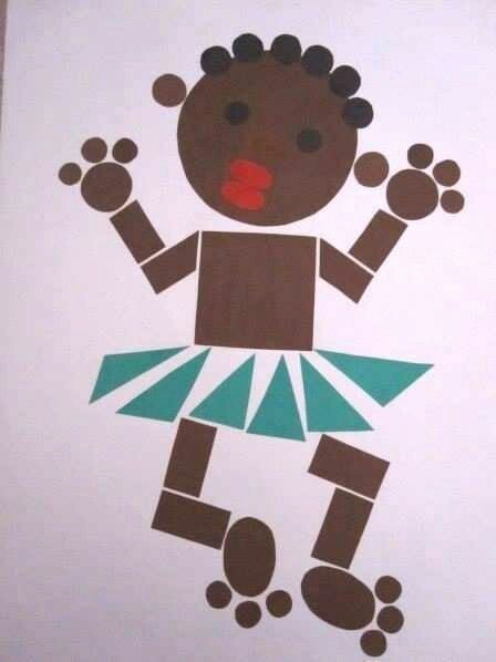 Аппликация из геометрических фигур