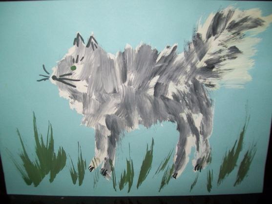 Рисуем с помощью зубной щетки. Рисуем с помощью зубной щетки.