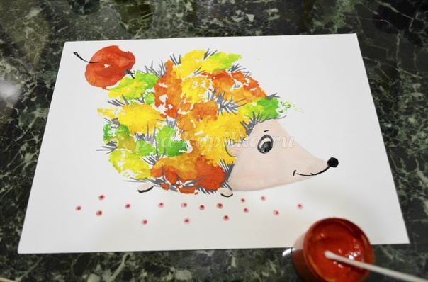 Ёжик. нетрадиционные техники рисования. Ёжик. нетрадиционные техники рисования.