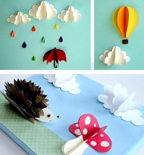 Объёмные аппликации из бумаги