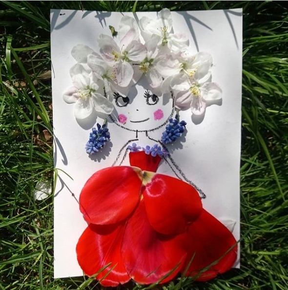 Поделки из природного материала. цветочная фея