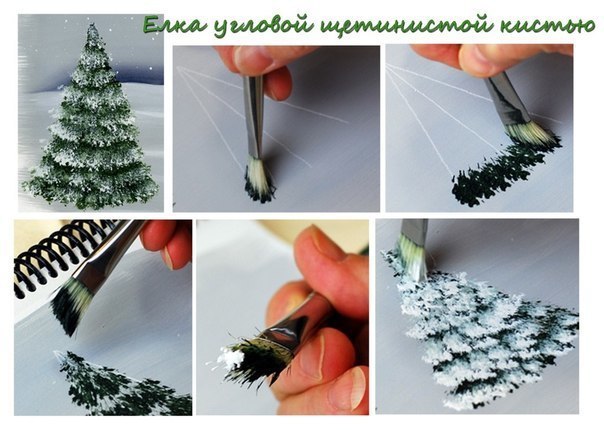 Учимся рисовать елочки