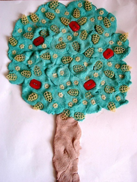 Поделки из макарон и пластилина