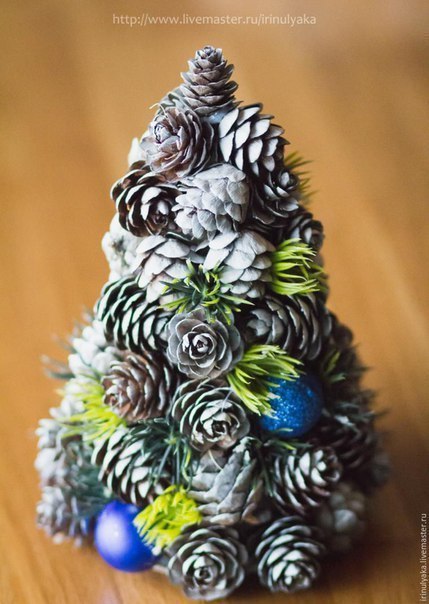 Новогодняя ёлочка из шишек Новогодняя ёлочка из шишек