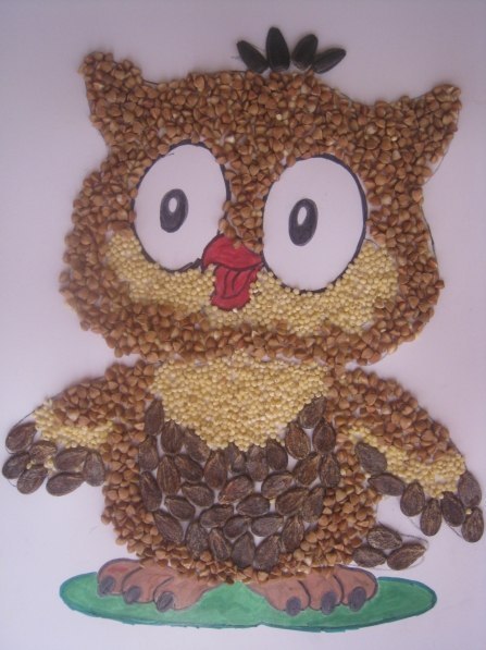 Фантазируем вместе с детьми. поделки из круп.