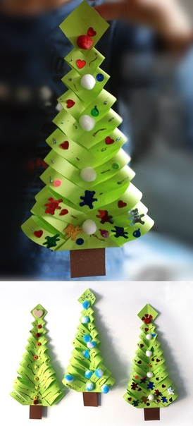 Ёлочка из цветной бумаги Ёлочка из цветной бумаги