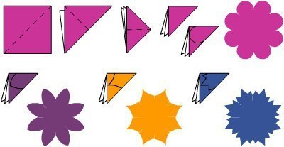 Вырезаем цветы из бумаги