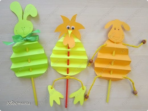 Поделки с детьми из бумаги сложенной гармошкой