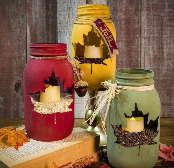 Осенний подсвечник