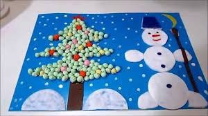 Зимние аппликации с ватными дисками Зимние аппликации с ватными дисками