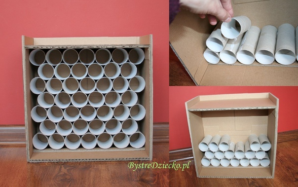 Гараж для машинок из картона своими руками