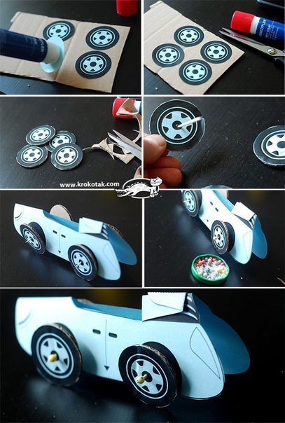 Машинка из бумаги Машинка из бумаги