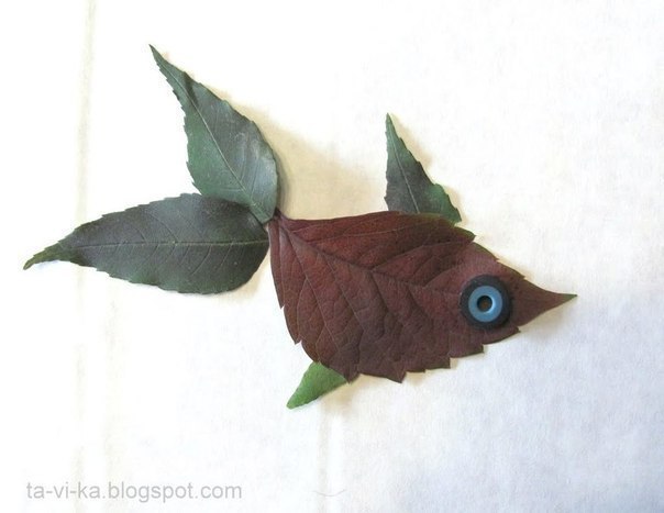 Аппликации из листьев Аппликации из листьев