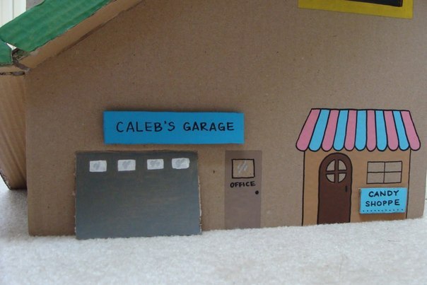 Гараж из картона своими руками