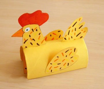 Курочка из картонного рулончика Курочка из картонного рулончика