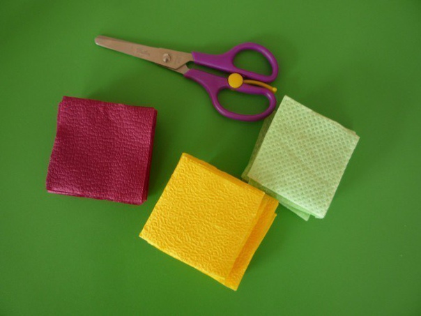 Аппликация из салфеток «подсолнух»