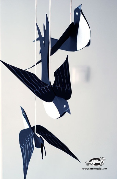 Ласточки из бумаги