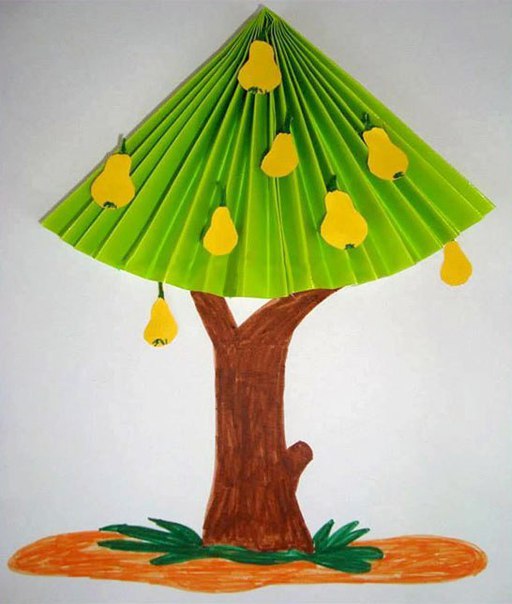 Аппликации из бумажных гармошек