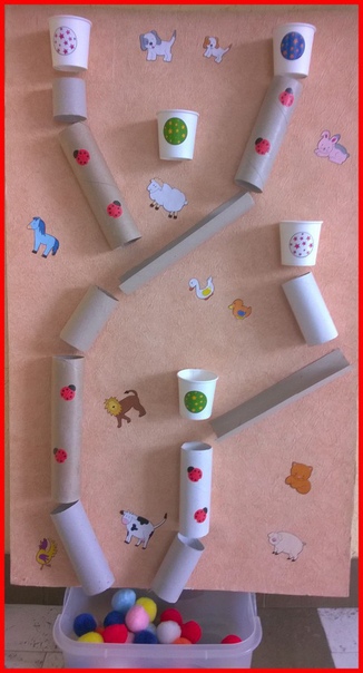 Горка для шариков из картона своими руками&nbsp;