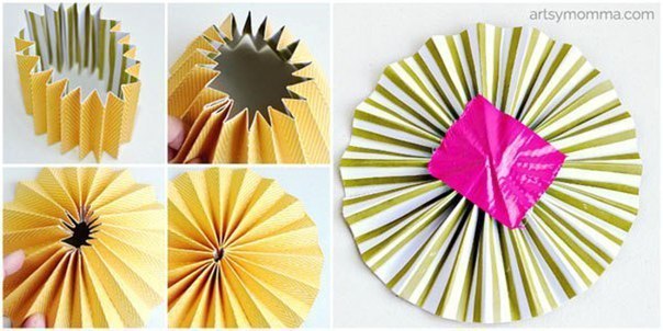 Птички из бумажной гармошки