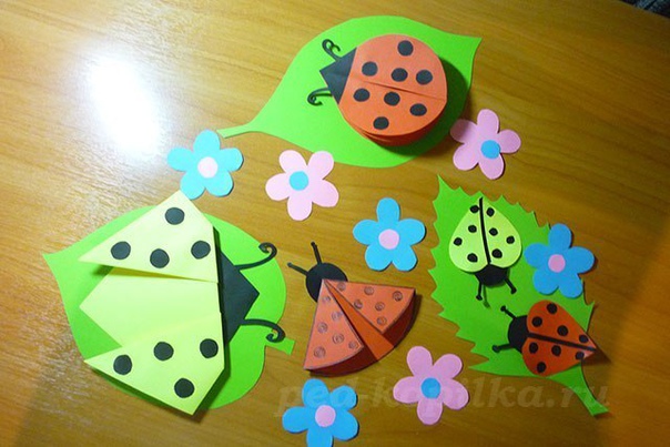 Оригами "божьи коровки"