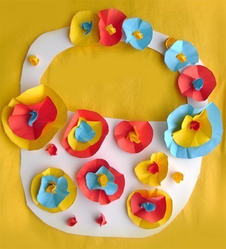 Объемные поделки из цветной бумаги.