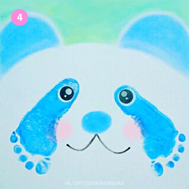 Рисуем панду ножками Рисуем панду ножками