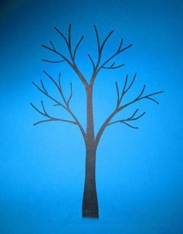 Зимний пейзаж из ваты