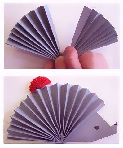 Поделки из бумаги "ёжики"