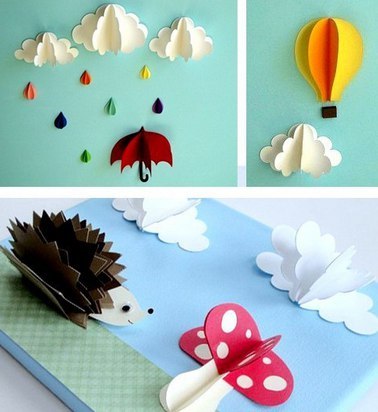 Объёмные аппликации из бумаги