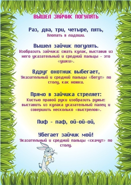 Пальчиковые игры на тему "дикие животные".