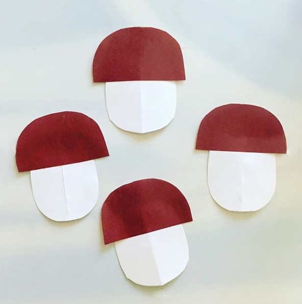 Осенние поделки из бумаги. корзинка с грибами Осенние поделки из бумаги. корзинка с грибами