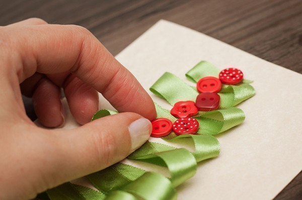 Новогодняя открытка с елочкой Новогодняя открытка с елочкой