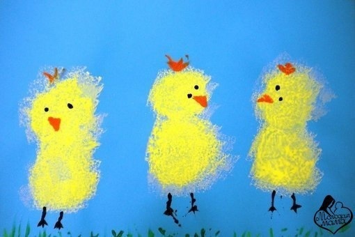 Рисование с помощью губки Рисование с помощью губки