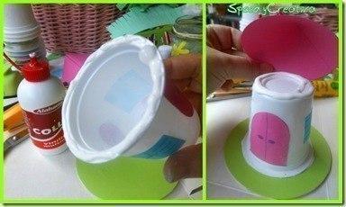 Сказочный домик из пластикового стаканчика