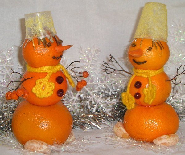 Мандариновые снеговики! Мандариновые снеговики!