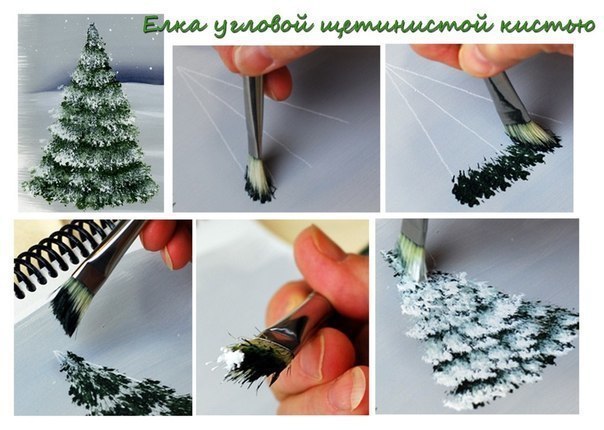 Учимся рисовать елочки