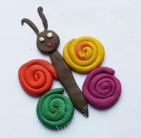 Лепим из пластилиновых жгутиков