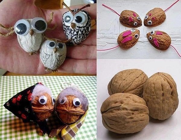 Мастерим с детьми из ореховой скорлупы. идеи для творчества
