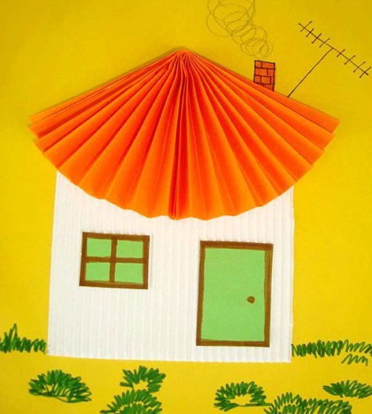 Аппликации из бумажных гармошек