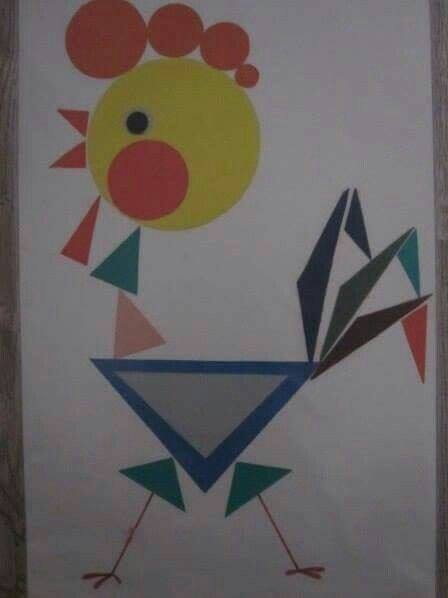 Аппликация из геометрических фигур