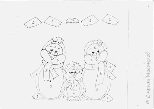 Объемная аппликация "пингвины" Объемная аппликация "пингвины"