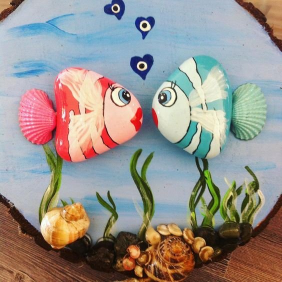 Роспись камешков после моря Роспись камешков после моря