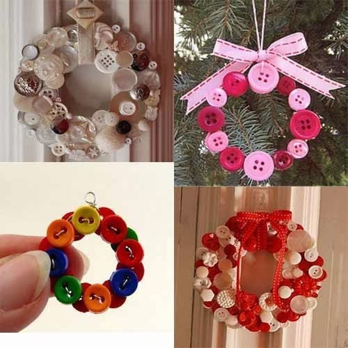 Поделки к новому году из пуговиц