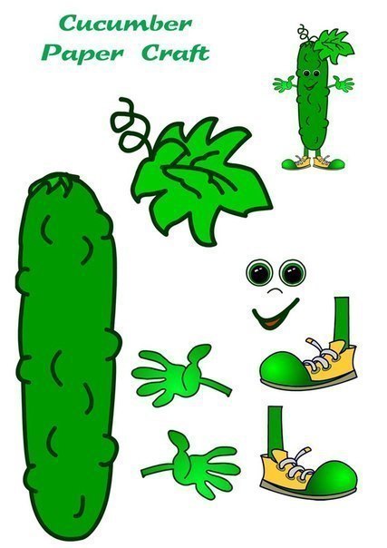 Весёлая овощная аппликация