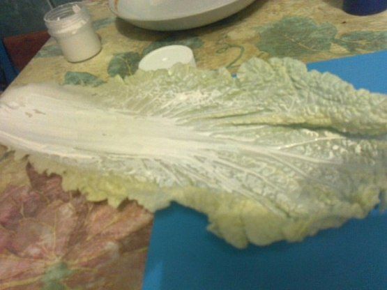 Рисуем зиму капустным листом Рисуем зиму капустным листом