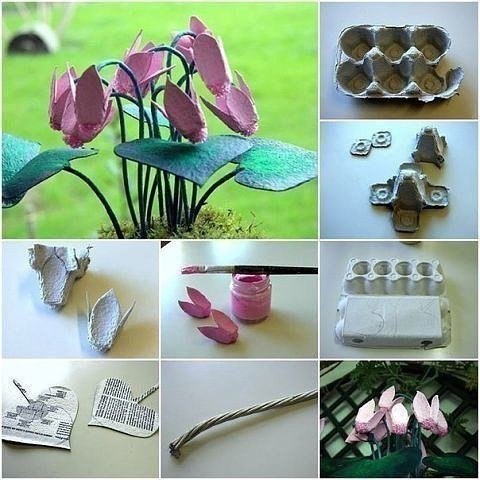 Поделки из яичных лотков Поделки из яичных лотков