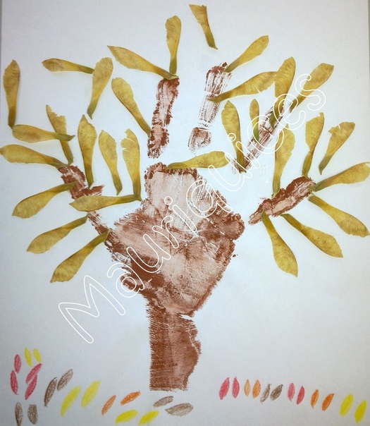 Творческое занятие для малышей "деревья осенью"