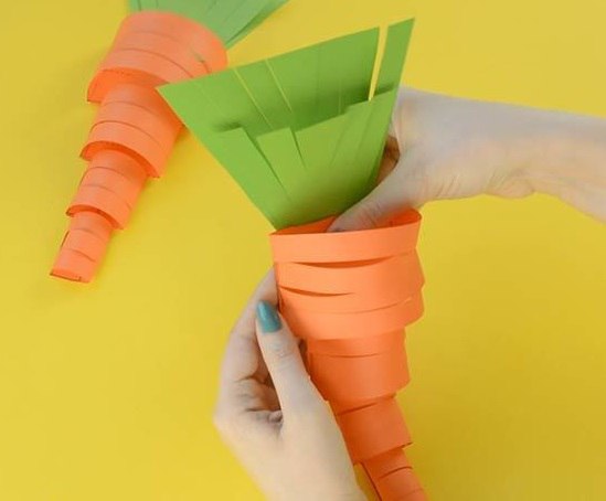 &nbsp;поделки. объемная морковка.